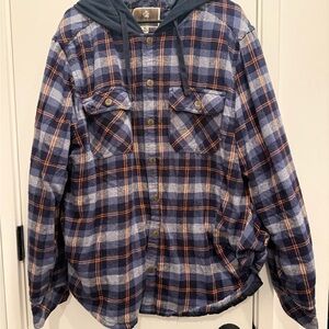 Plaid Hooded Men's Jacket